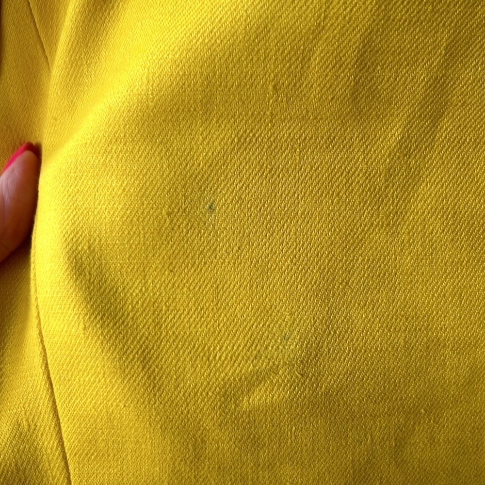 J. Crew PARKE Yellow Linen Blazer size 2 T - Picture 8 of 15